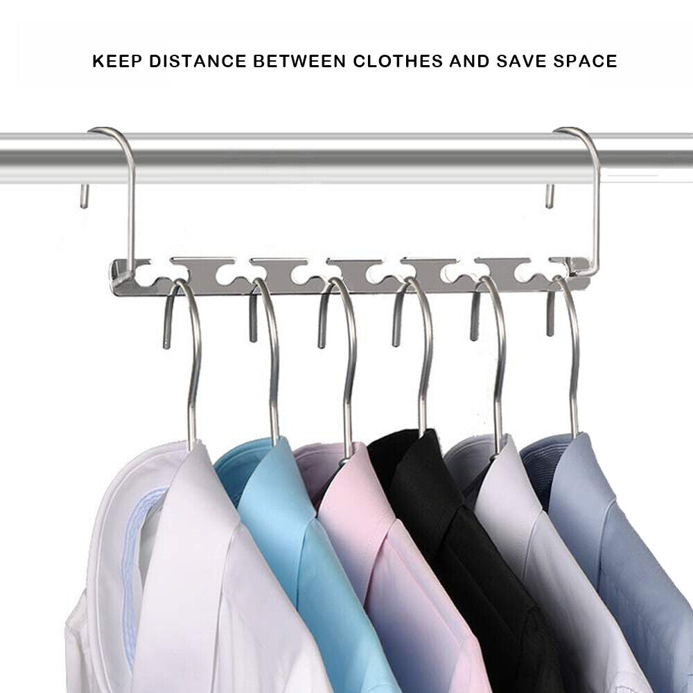 Space Saver Saving Metal Magic Hanger Coat Closet Clothes Wonder Organizer Hooks