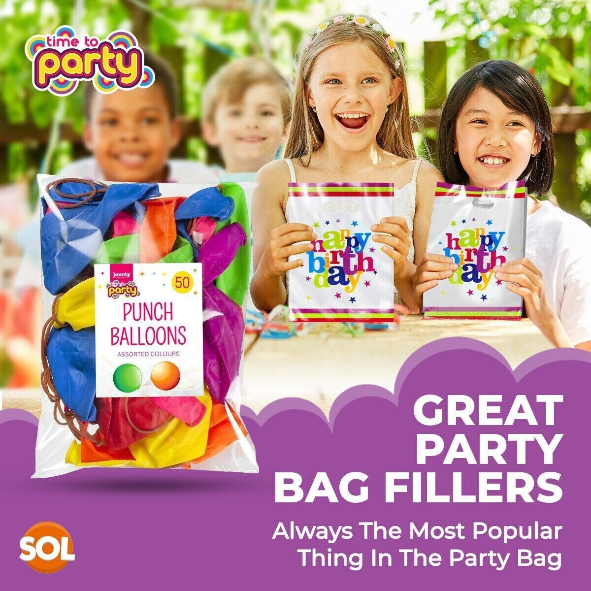 15-500 LARGE PUNCH BALLOONS Party Bag Fillers Goody CHILDRENS Loot Toys Birthday