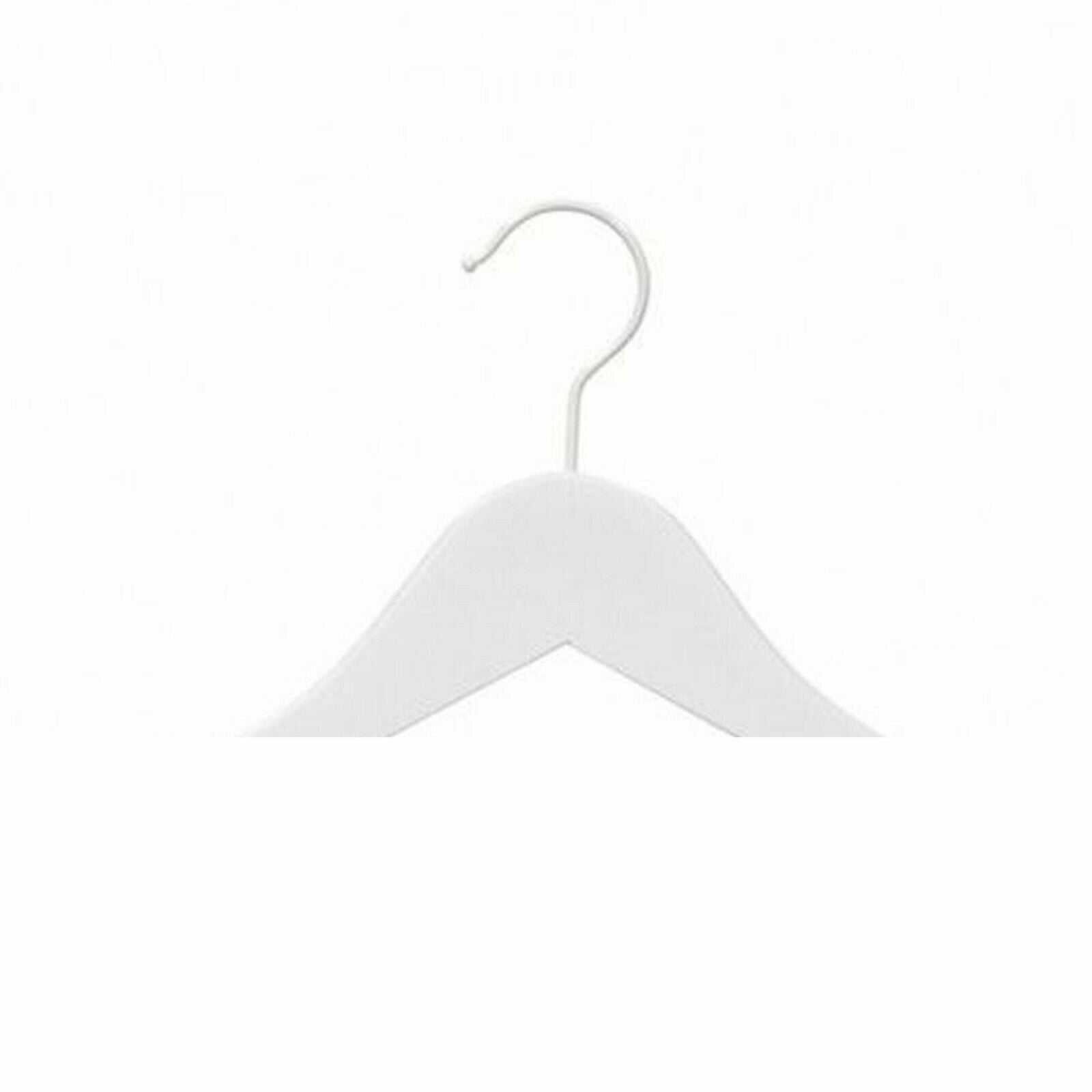 1 - 200 WHITE WOODEN COAT HANGERS SUIT TROUSER GARMENT CLOTHES COAT HANER BAR