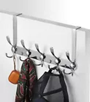 15 Hooks over the Door Hanger Foldable Clothes Coat Jacket Rack Towel Holder