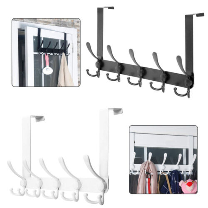 15 Hooks over the Door Hanger Foldable Clothes Coat Jacket Rack Towel Holder