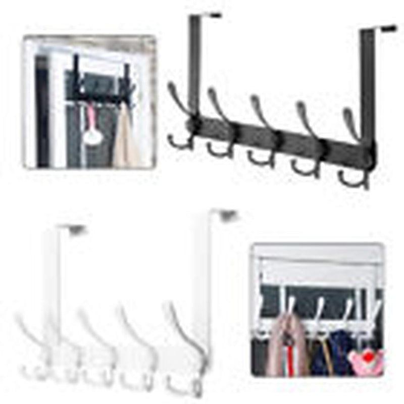 15 Hooks over the Door Hanger Foldable Clothes Coat Jacket Rack Towel Holder