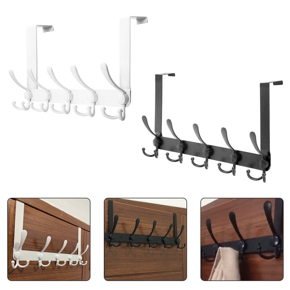 15 Hooks over the Door Hanger Foldable Clothes Coat Jacket Rack Towel Holder