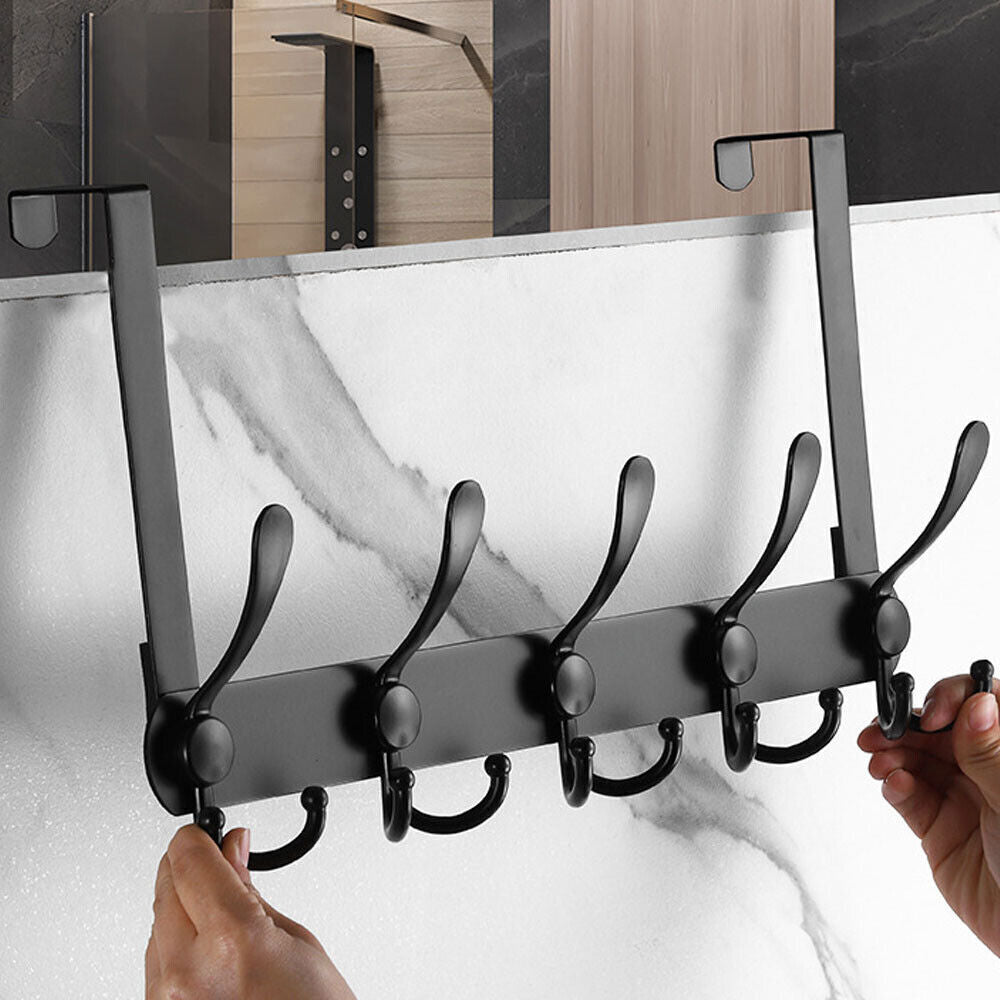 15 Hooks over the Door Hanger Foldable Clothes Coat Jacket Rack Towel Holder